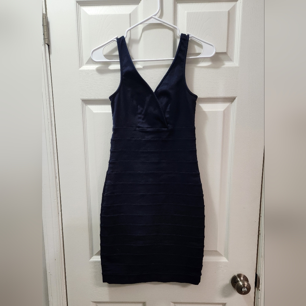Express Dark Navy Sleeveless Dress
